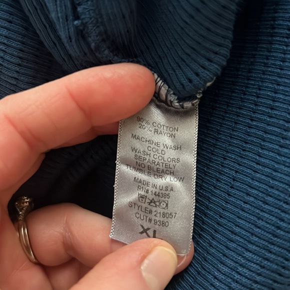 able the label Blue Waffle Knit Boho Faded T-Shirt Dress Size XL Embroidered - Picture 10 of 10